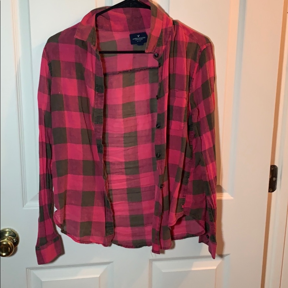 Size S AE Red and Black Flannel